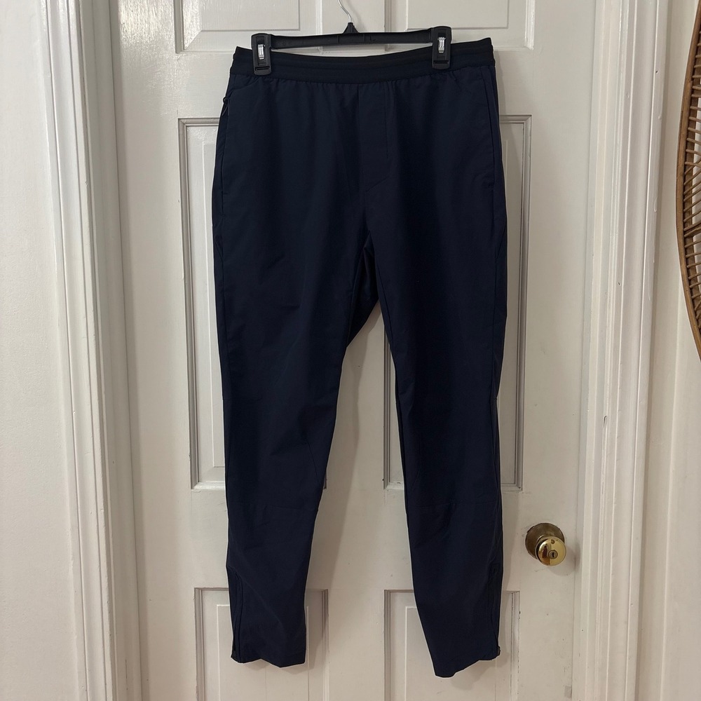 Banana Republic BR Sport Motion Tec Hybrid Pants Mens M Ankle Zip Athletic